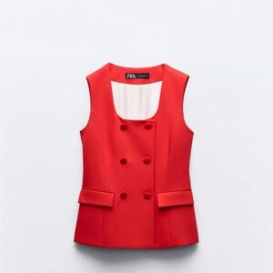 Zara Lined Button Vest